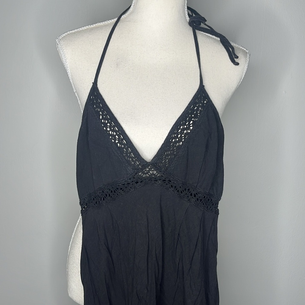 Debbie Katz South Beach XS Black Halter Dress